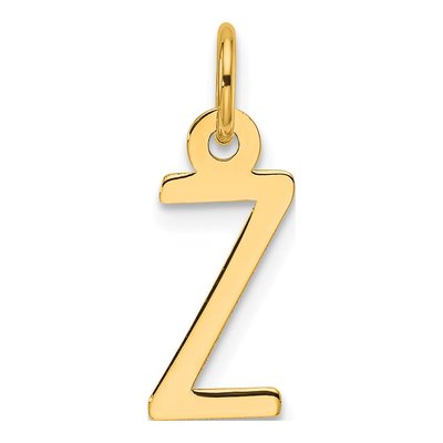 14K Yellow Gold Letter Z Charm