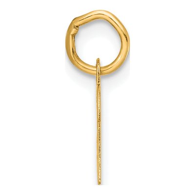 14K Yellow Gold Script Letter B Charm – view 3