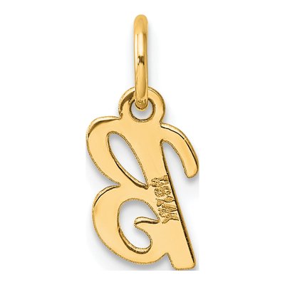 14K Yellow Gold Script Letter B Charm – view 4