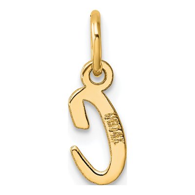 14K Yellow Gold Script Letter C Pendant – view 4