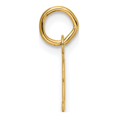 14K Yellow Gold Script Letter D Charm – view 2