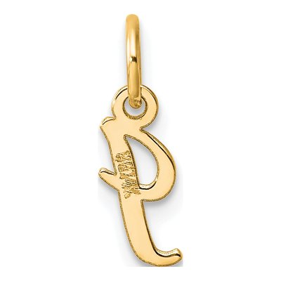 14K Yellow Gold Initial I Charm – view 3