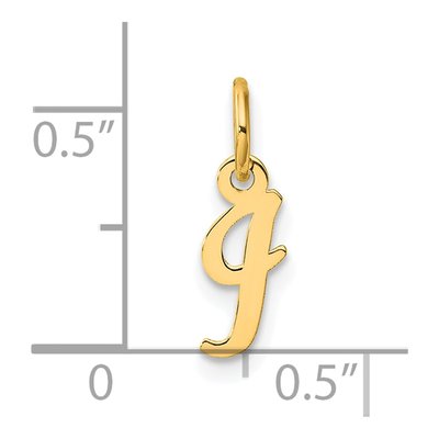 14K Yellow Gold Initial I Charm – view 4
