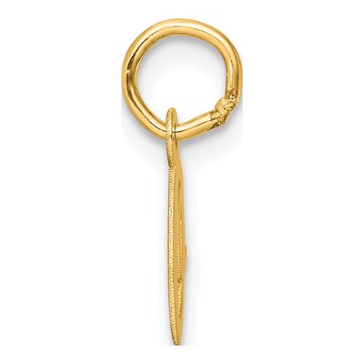 14K Yellow Gold Script Letter O Charm – view 3