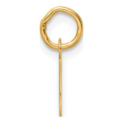 14K Yellow Gold Script Letter Q Charm – view 2