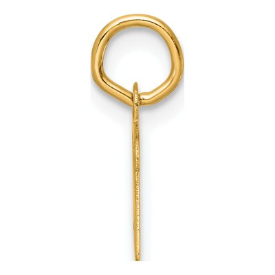 14K Yellow Gold Script Letter R Charm – view 2