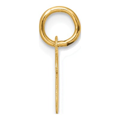 14K Yellow Gold Small Script Letter W Charm – view 3