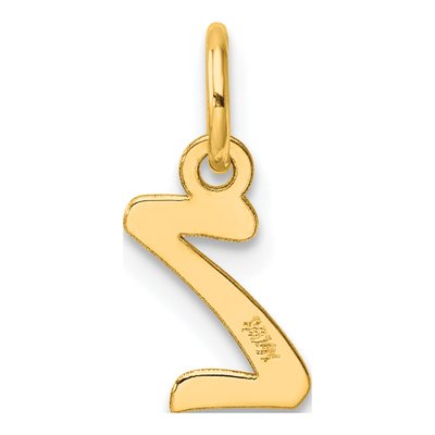 14K Yellow Gold Letter Z Charm – view 3