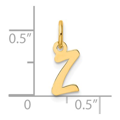 14K Yellow Gold Letter Z Charm – view 4