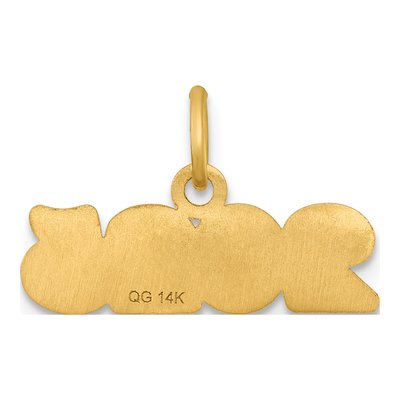 14K Yellow Gold Horizontal Pendant – view 4