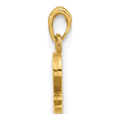 14K Yellow Gold CZ Butterfly Pendant – view 3