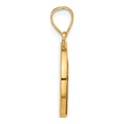 14K Yellow Gold Moon Stars Cutout Pendant – view 3