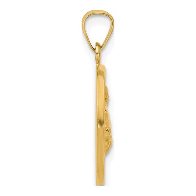 14K Yellow Gold Hollow Buddha Pendant – view 3
