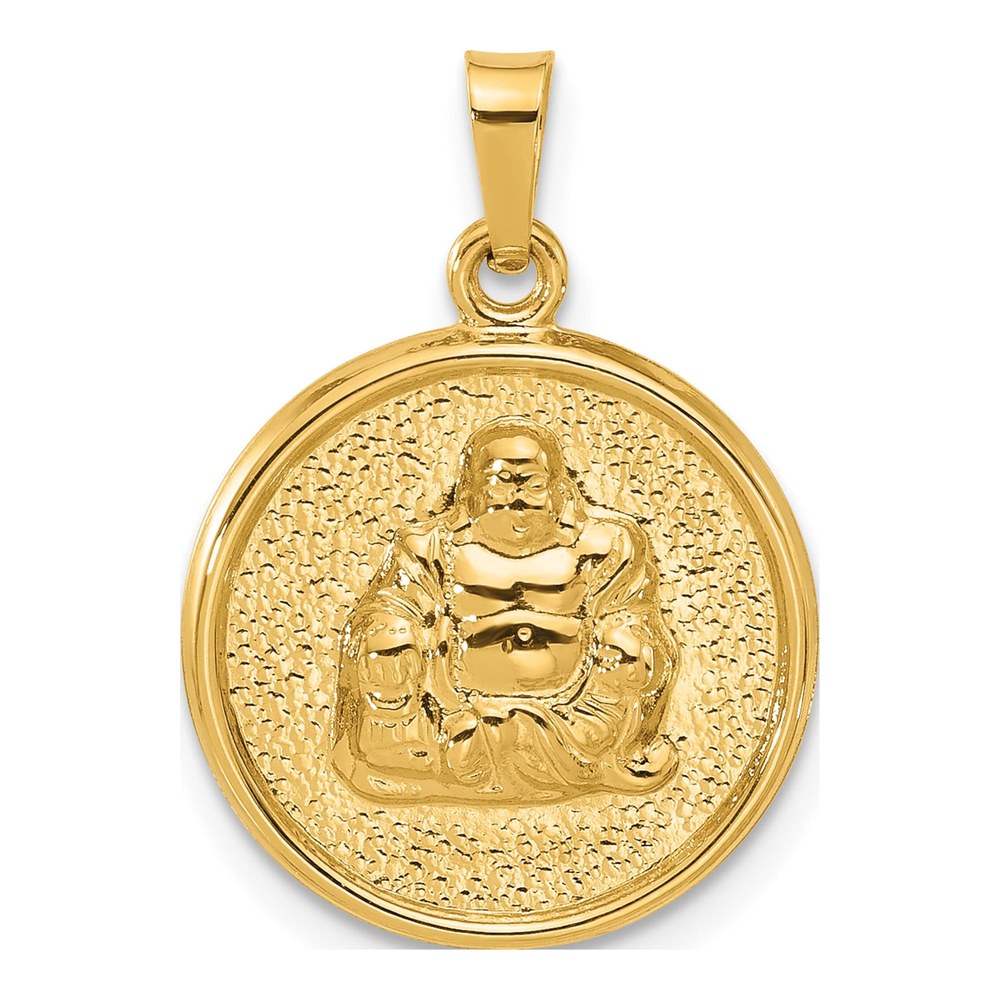 14K Yellow Gold Hollow Buddha Pendant