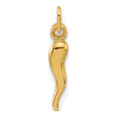 14K Yellow Gold Horn Pendant