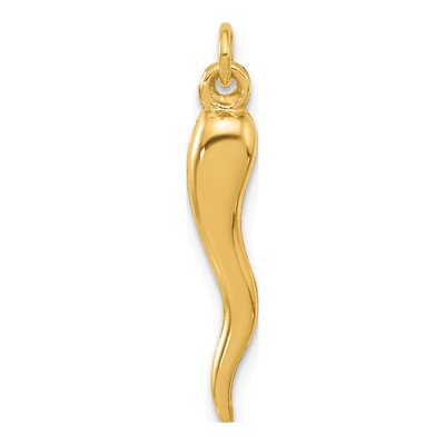 14K Yellow Gold Horn Pendant