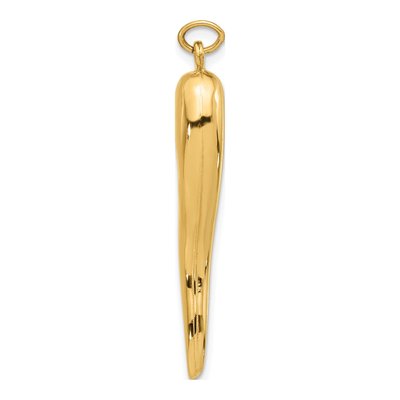 14K Yellow Gold 3-D Horn Pendant – view 3