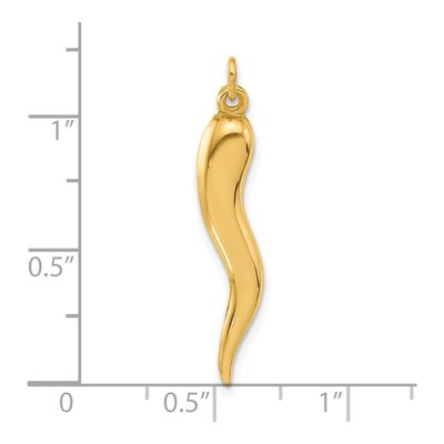 14K Yellow Gold Horn Pendant – view 5