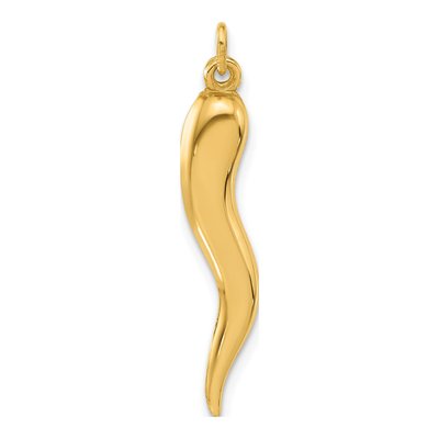 14K Yellow Gold Horn Pendant