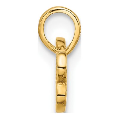 14K Yellow Gold CZ Dog Bone Pendant – view 3