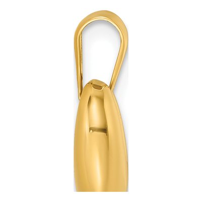 14K Yellow Gold Puffed Heart Pendant – view 3