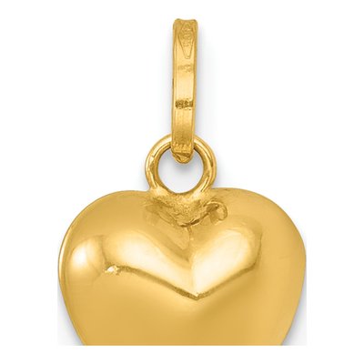 14K Yellow Gold Puffed Heart Pendant – view 4