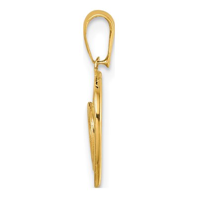 14K Yellow Gold Double Heart Pendant – view 3