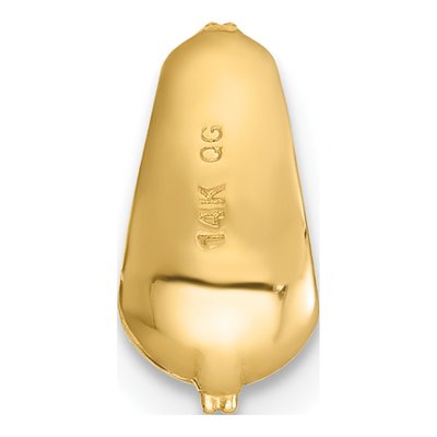 14K Yellow Gold CZ Teardrop Slide Pendant – view 4