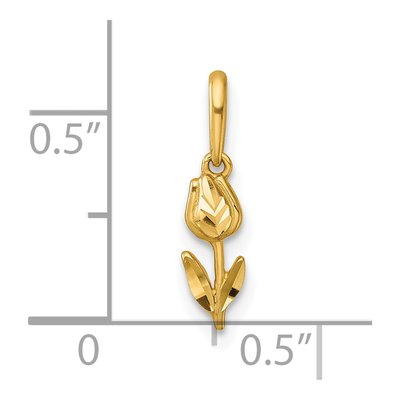14K Yellow Gold Tulip Charm – view 5