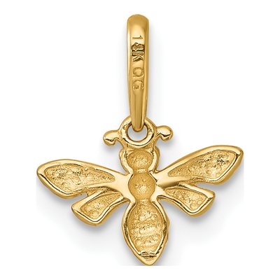 14K Yellow Gold Honey Bee Pendant – view 4