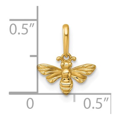 14K Yellow Gold Honey Bee Pendant – view 5