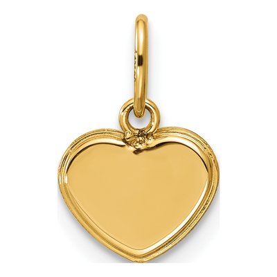 14K Yellow Gold Mother of Pearl Heart Pendant – view 3