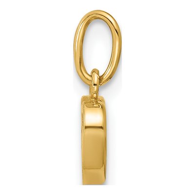 14K Yellow Gold Mother of Pearl Heart Pendant – view 2