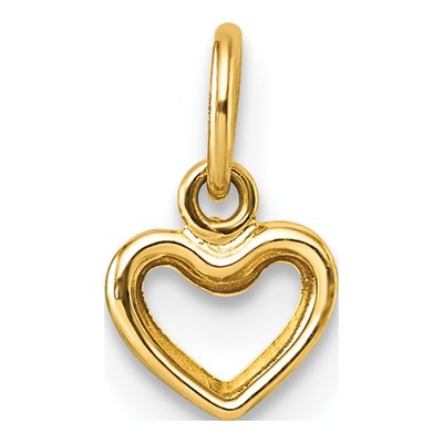 14K Yellow Gold Open Heart Pendant – view 4