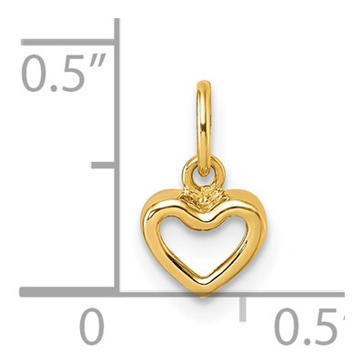 14K Yellow Gold Open Heart Pendant – view 5