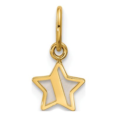 14K Yellow Gold Mother of Pearl Star Pendant – view 3
