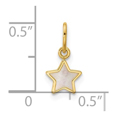 14K Yellow Gold Mother of Pearl Star Pendant – view 4