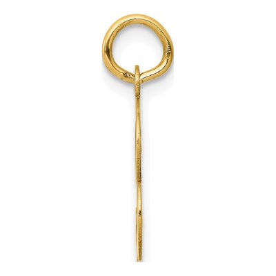 14K Yellow Gold Script Letter B Charm – view 3