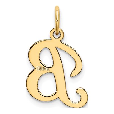 14K Yellow Gold Script Letter B Charm – view 4