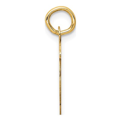 14K Yellow Gold Script Letter D Charm – view 3