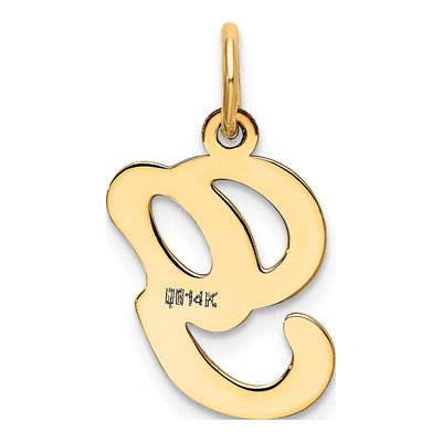 14K Yellow Gold Script Letter G Charm – view 4