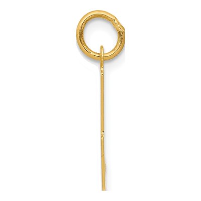 14K Yellow Gold Script Letter I Initial Charm – view 3