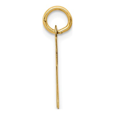 14K Yellow Gold Script Letter N Charm – view 3