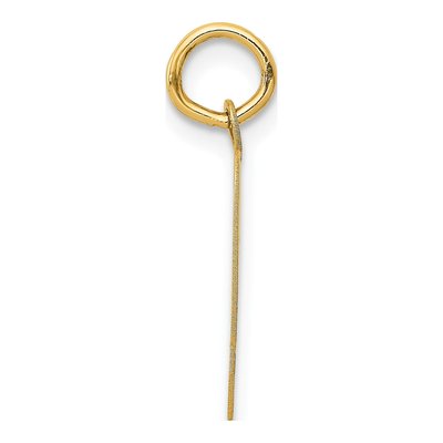 14K Yellow Gold Script Letter Q Charm – view 3