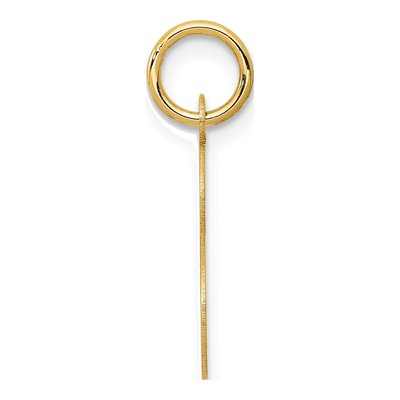 14K Yellow Gold Script Letter S Charm – view 3