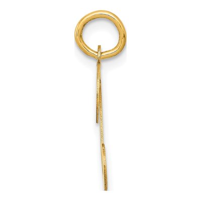 14K Yellow Gold Script Letter T Pendant – view 3