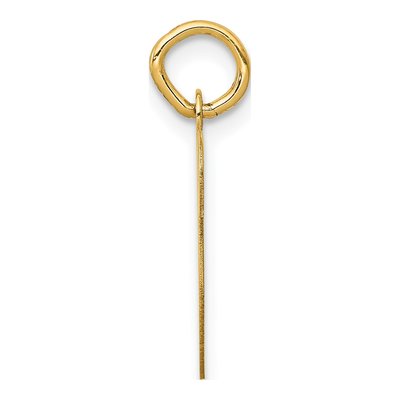 14K Yellow Gold Script Letter V Charm – view 3
