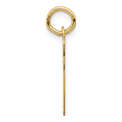 14K Yellow Gold Script Letter W Pendant – view 3