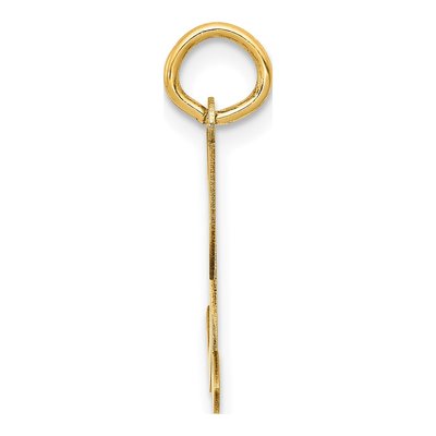 14K Yellow Gold Script Letter X Charm – view 3