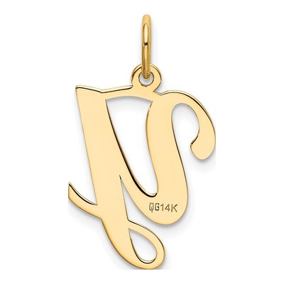 14K Yellow Gold Script Letter Y Charm – view 4